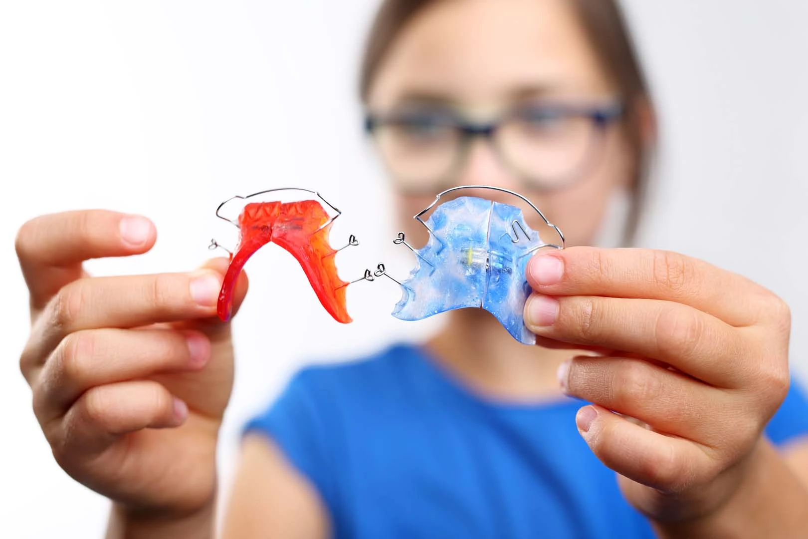 Retainer appliances shown for repair at Clark Dental in Salisbury, NC